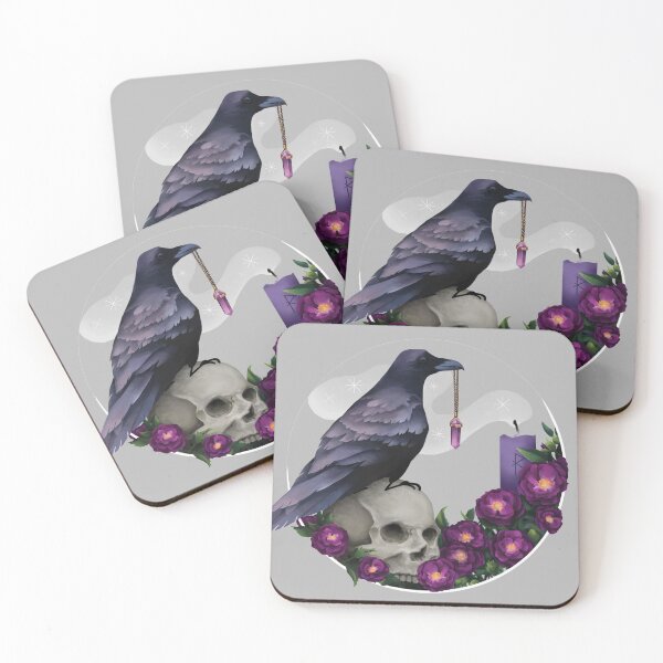 Item preview, Hedge Spirit Witch with familiar raven designed and sold by OneEyeShop.