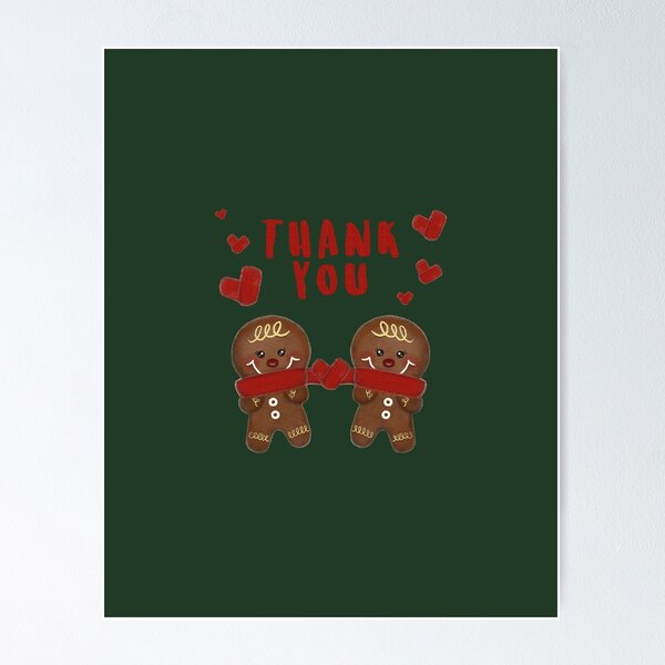 Item preview, Gingerbread Love Thank You - Green BG designed and sold by IFOM.
