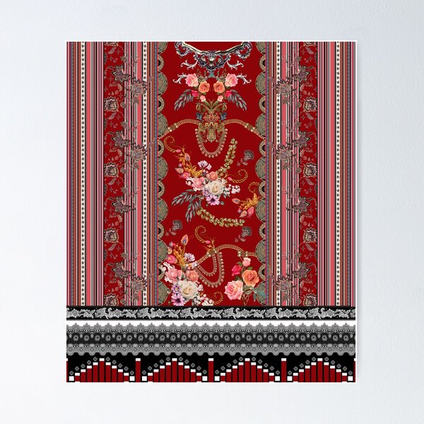 Item preview, Geometric paisley lines flowers design  designed and sold by victoriaarend.