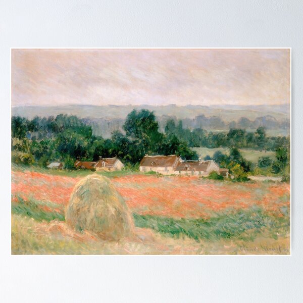 Aperçu de l'œuvre Haystack à Giverny par Claude Monet créée et vendue par VintageArchive.