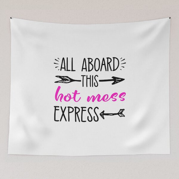 Item preview, Mom Saying Funny Hot Mess Express Quote Arrows Pink Cute  designed and sold by CreatedByHeidi.