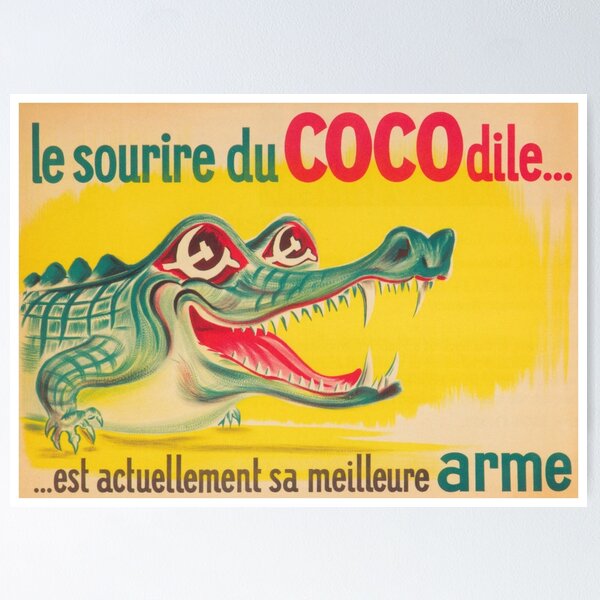 Item preview, Crocodile Vintage Animal Poster designed and sold by vintagevivian.