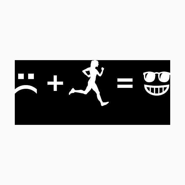 Item preview, Bad day + running = good day designed and sold by claudiasartwork.