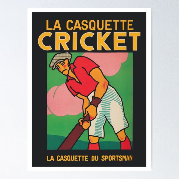 Artikelvorschau, Kricket-Vintages Sport-Plakat entworfen und verkauft von vintagevivian.