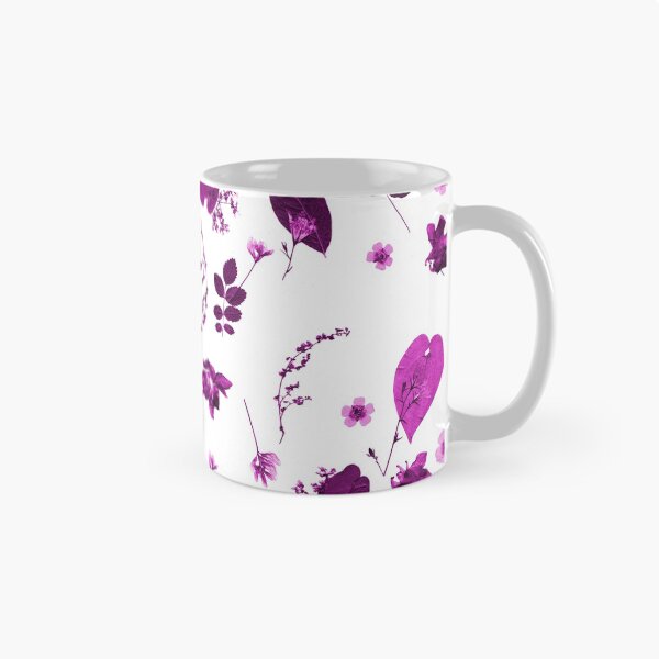 Item preview, Purple Floral Pattern Pressed Flowers and Leaves designed and sold by Ivy Lily Art.
