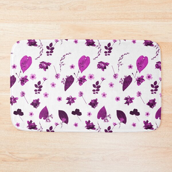 Item preview, Purple Floral Pattern Pressed Flowers and Leaves designed and sold by Ivy Lily Art.