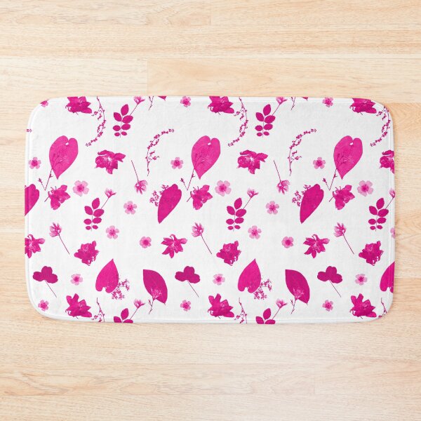 Item preview, Pink Floral Pressed Flower and Leaf Pattern designed and sold by Ivy Lily Art.