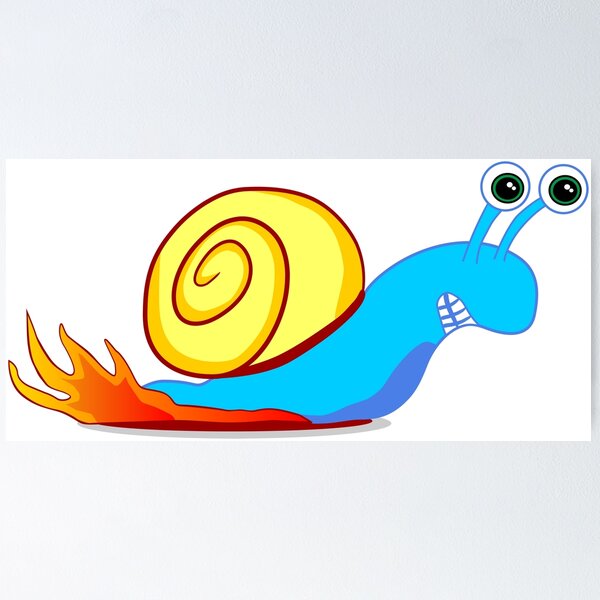Item preview, Fast racing snail, running snail designed and sold by claudiasartwork.