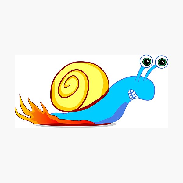 Item preview, Fast racing snail, running snail designed and sold by claudiasartwork.