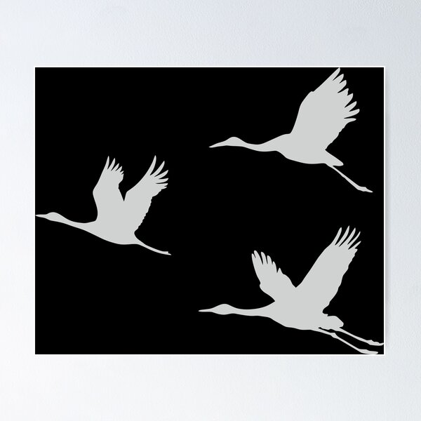 Item preview, Flock of cranes (Grus grus) designed and sold by RosArt100.