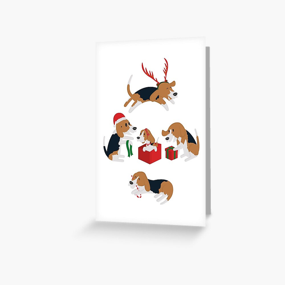 “Beagle christmas” Greeting Card for Sale by RaymondFrost | Redbubble