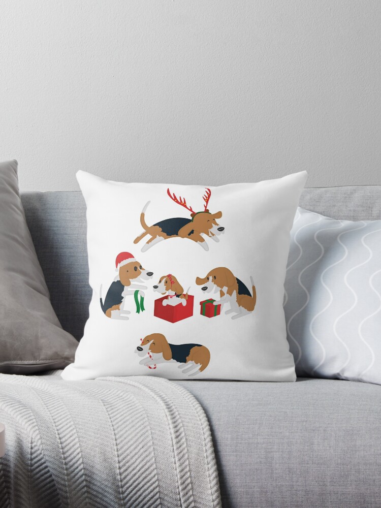 Beagle 2025 christmas pillow