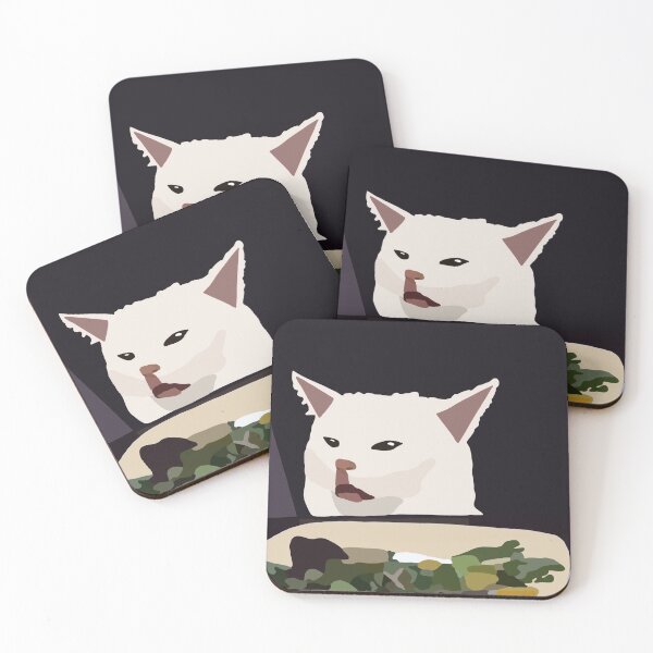 Item preview, White Cat Meme designed and sold by Nina Maria.