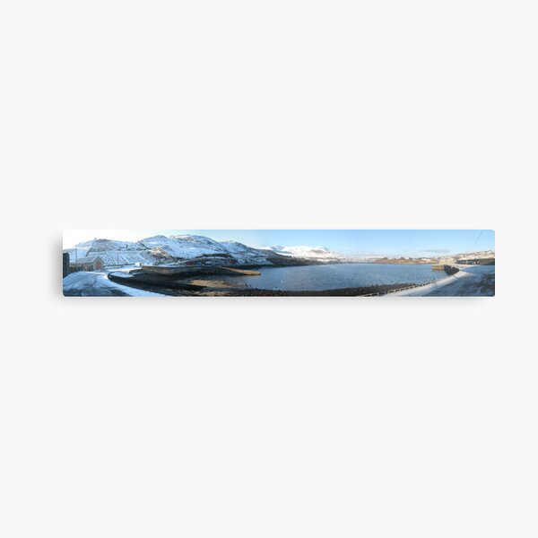 Teelin Pier in the Snow Metal Print