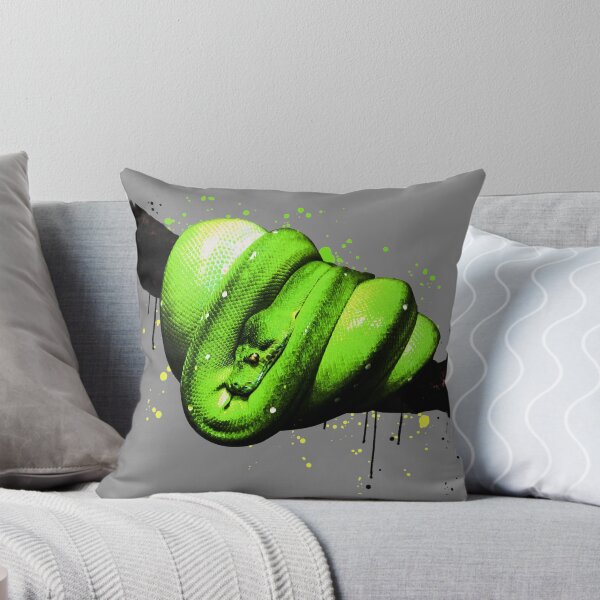 Item preview, Green Tree Python Morelia Viridis Watercolor designed and sold by JRRTs.