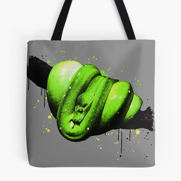 Item preview, Green Tree Python Morelia Viridis Watercolor designed and sold by JRRTs.