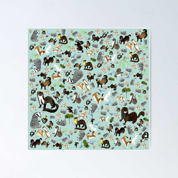 Item preview, Mustelids from Spain pattern designed and sold by belettelepink.