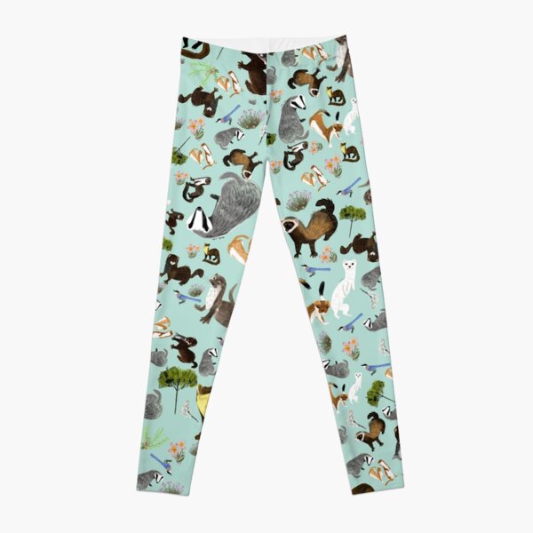 Mustelids from Spain pattern Leggings