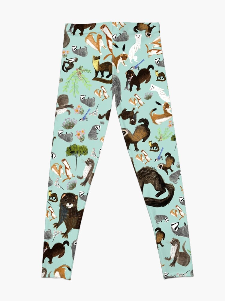 Leggings, Mustelids from Spain pattern designed and sold by belettelepink