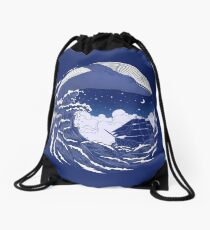 The great whale Drawstring Bag