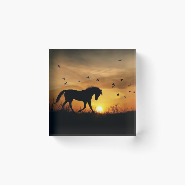 Item preview, The Waltz, A trotting horse at Sunset designed and sold by Stephanie Laird.