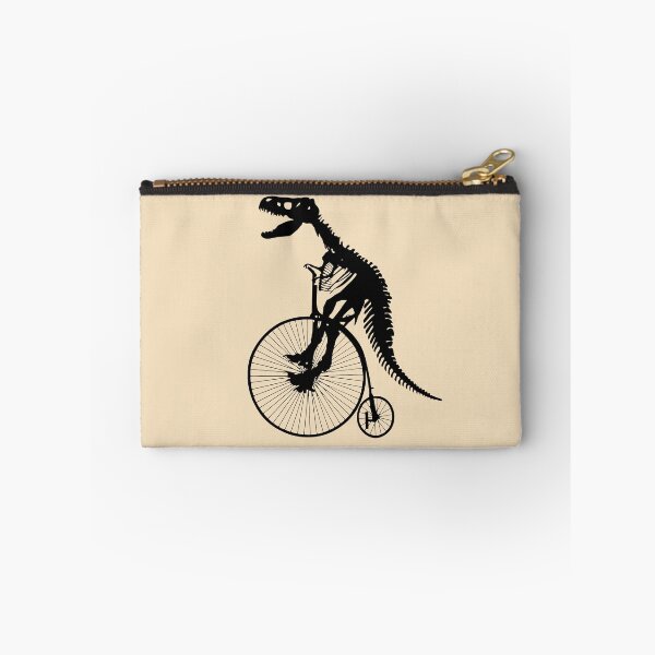 Item preview, Bicicleta y fósil de T-Rex con sombra negra, siluetas de dinosaurios designed and sold by Collagedream.