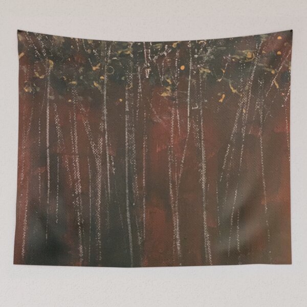 Item preview, Abstract fall forest designed and sold by jellyrelish.