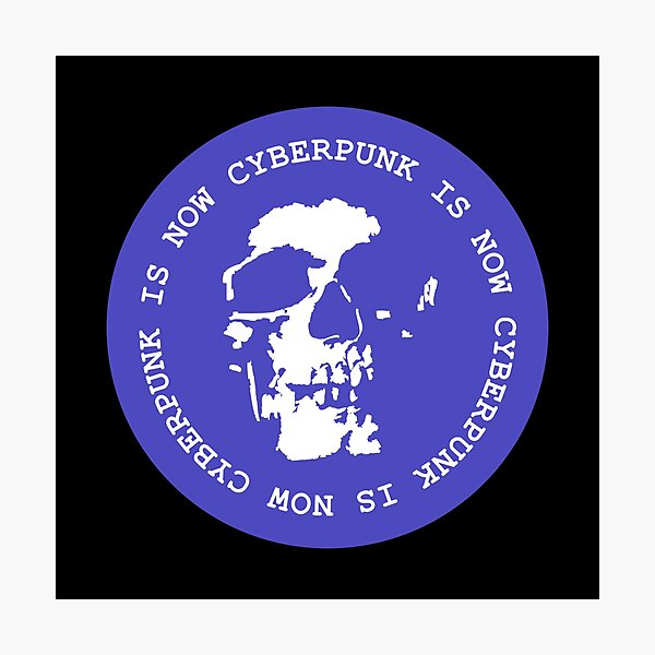 Item preview, Cyberpunk is now skull - Ultramarine Blue designed and sold by MOREDANKMEMES.