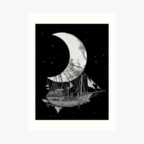 Moon Ship Art Print