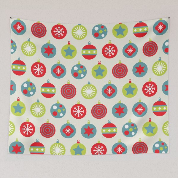 Item preview, Colourful Christmas Bauble Pattern designed and sold by Blue-Banana.