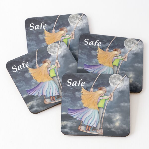 Item preview, Safe. Couple Swinging High In A Moonlit Sky designed and sold by StudioTina.