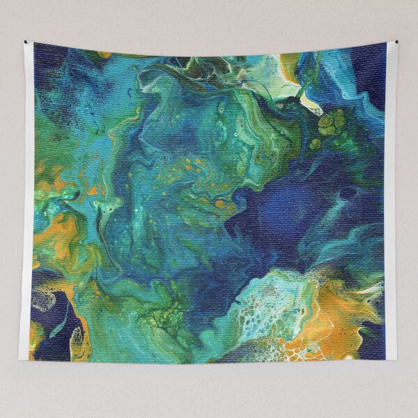 Item preview, Fluid Art In Blues and Green designed and sold by Cleave.
