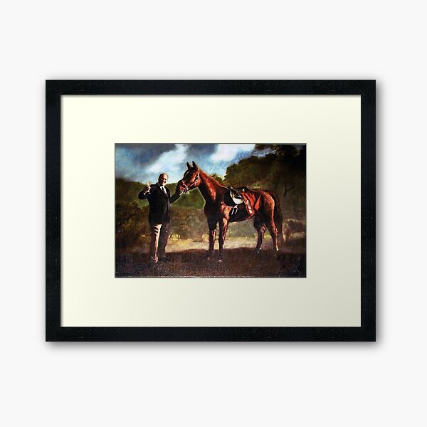 Baby Pie - Tony Soprano and his Horse Framed Art Print