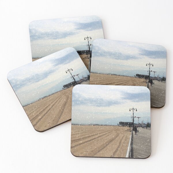 Item preview, Snowing on Coney Island Beach designed and sold by BritishYank.