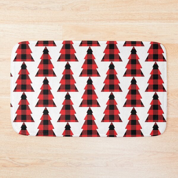 Item preview, Buffalo Plaid Red and Black Christmas Tree designed and sold by Camille Woodward.