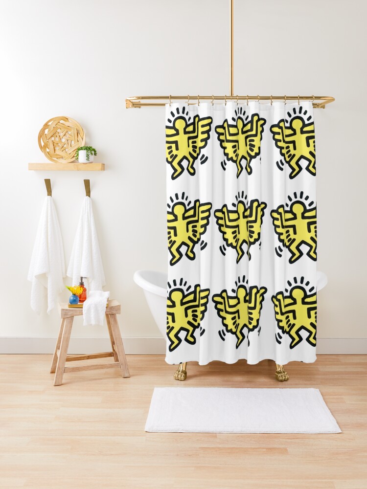 Keith Haring Angel Shower Curtain By Spidi13 Redbubble