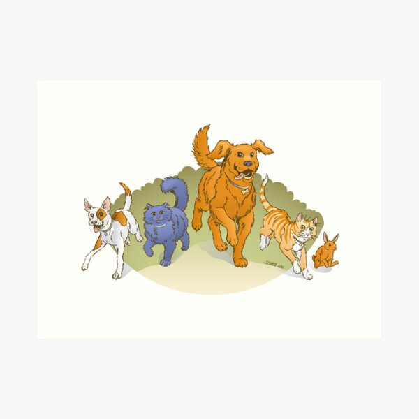 Pets on the March Art Print