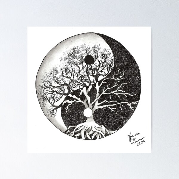 Item preview, Yin Yang Tree designed and sold by Jessieisaninja.