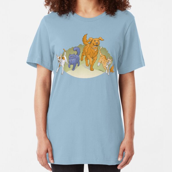 Pets on the March shirt Slim Fit T-Shirt