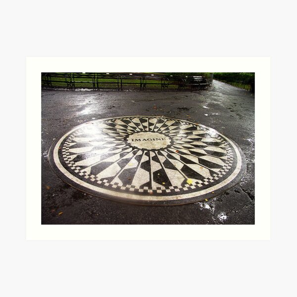 "Imagine" Mosaic- Strawberry Fields, Central Park, New York Art Print