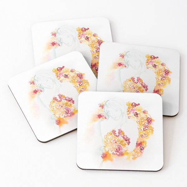 Item preview, Clothed in flowers -  abstract female and flower watercolor painting designed and sold by Ilze Lucero.