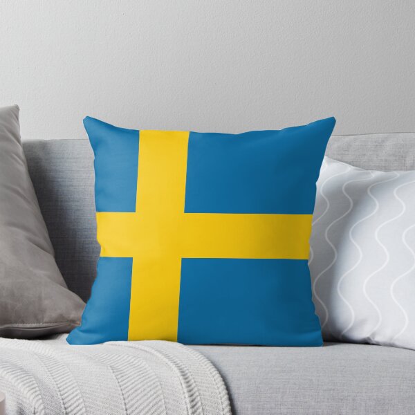 Swedish Flag of Sweden Throw Pillow