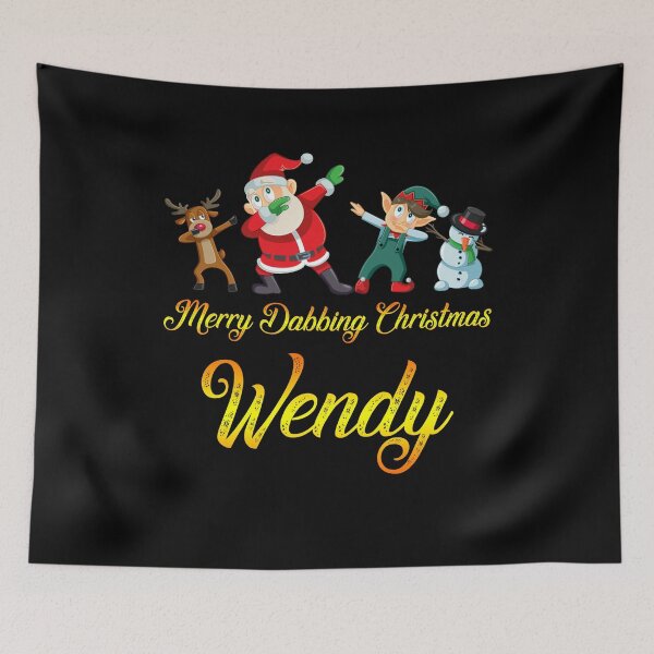 Item preview, Wendy Name - Dabbing Santa Claus Elf Reindeer Snowman -  Merry Dabbing Christmas Wendy designed and sold by Bontini.