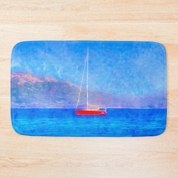 Item preview, Aegean Red Yacht Art designed and sold by Londonimages.