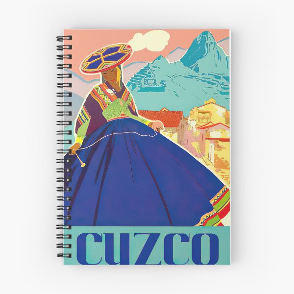 Item preview, Cuzco Perú Vintage Travel Poster designed and sold by vintagevivian.