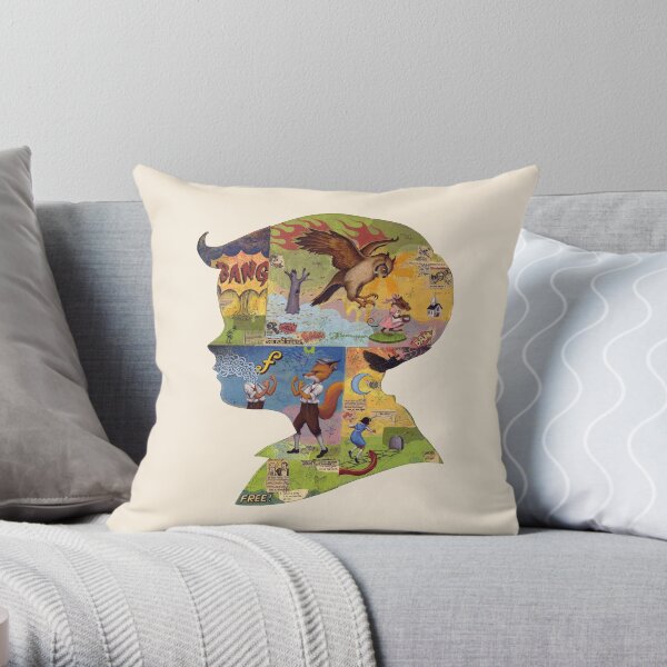 Thoughful - Boy Silhouette Throw Pillow