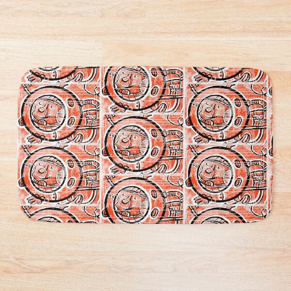 Item preview, Pop-art tape cassette happy spaceman in red designed and sold by Gammaraybots.
