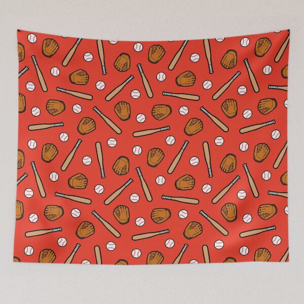 Item preview, Baseball Pattern in Red designed and sold by evannave.