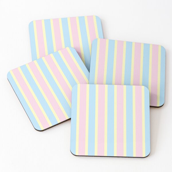 Item preview, Varying Vertical Stripes - Yellow, Blue and Pink designed and sold by TheFrostedDonut.