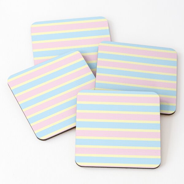 Item preview, Varying Horizontal Stripes - Yellow, Blue and Pink designed and sold by TheFrostedDonut.
